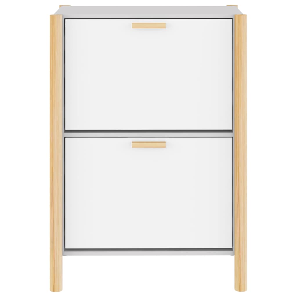 Schuhschrank Weiß 57,5x33x80 cm Holzwerkstoff - Pazzar.ch