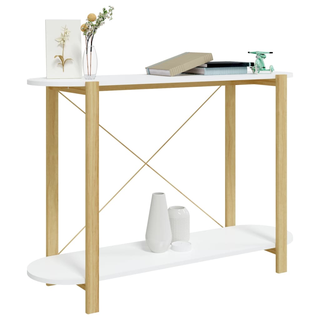 Konsolentisch Weiß 110x38x75 cm Holzwerkstoff - Pazzar.ch
