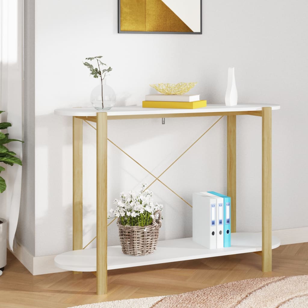 Konsolentisch Weiß 110x38x75 cm Holzwerkstoff - Pazzar.ch
