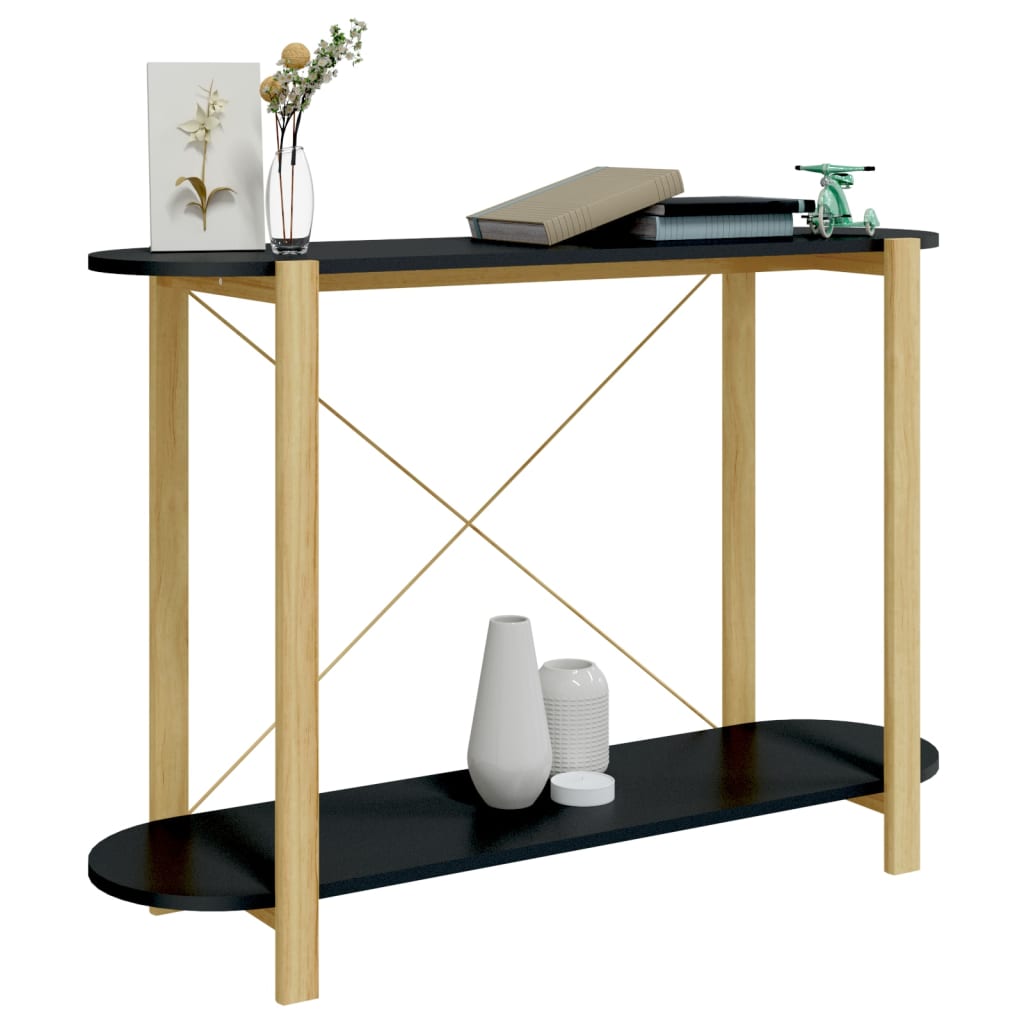 Konsolentisch Schwarz 110x38x75 cm Holzwerkstoff - Pazzar.ch