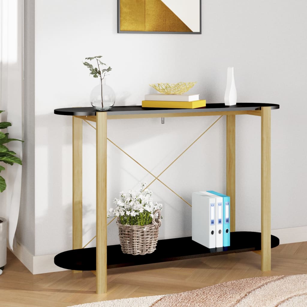 Konsolentisch Schwarz 110x38x75 cm Holzwerkstoff - Pazzar.ch