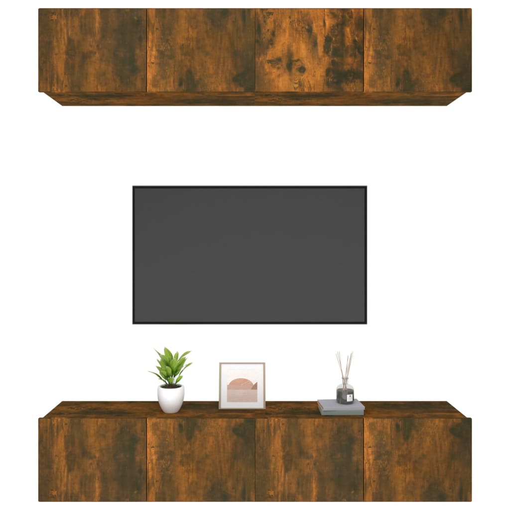 TV-Schränke 4 Stk. Sonoma-Eiche 80x30x30 cm Holzwerkstoff - Pazzar.ch