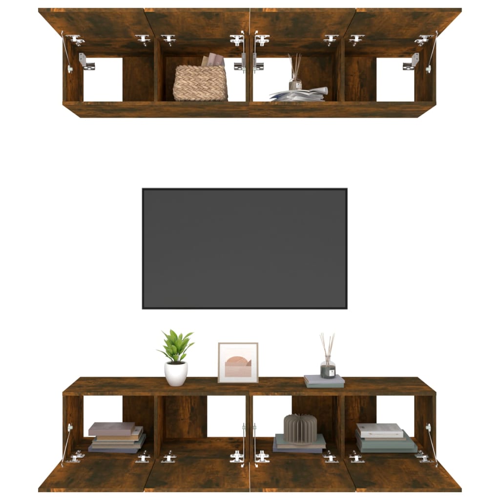 TV-Schränke 4 Stk. Sonoma-Eiche 80x30x30 cm Holzwerkstoff - Pazzar.ch