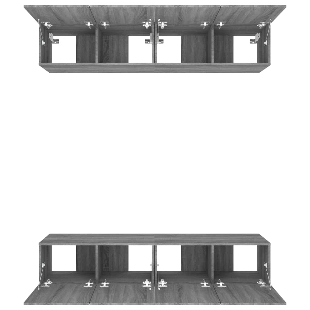 TV-Schränke 4 Stk. Grau Sonoma 80x30x30 cm Holzwerkstoff - Pazzar.ch