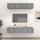 TV-Schränke 4 Stk. Grau Sonoma 80x30x30 cm Holzwerkstoff
