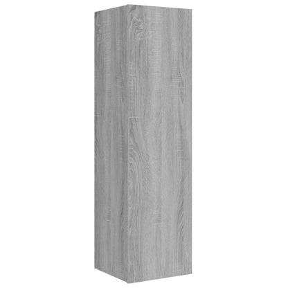 4-tlg. TV-Schrank-Set Grau Sonoma Holzwerkstoff - Pazzar.ch
