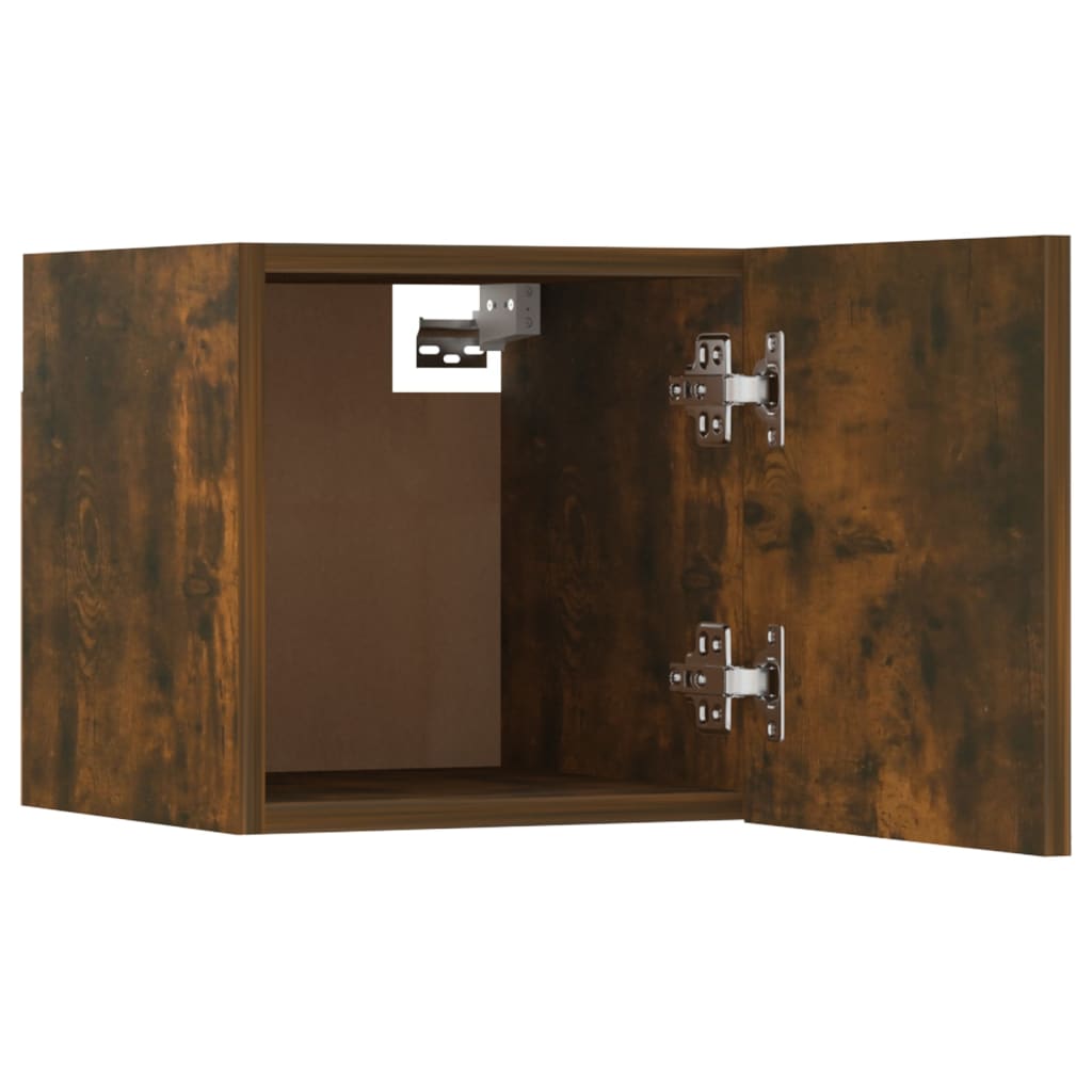 8-tlg. TV-Schrank-Set Räuchereiche Holzwerkstoff - Pazzar.ch