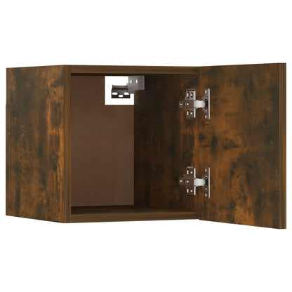 8-tlg. TV-Schrank-Set Räuchereiche Holzwerkstoff - Pazzar.ch