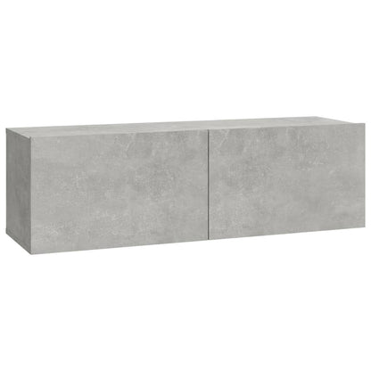 6-tlg. TV-Schrank-Set Betongrau Holzwerkstoff - Pazzar.ch
