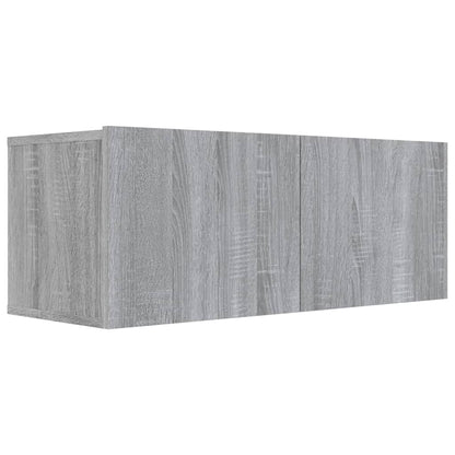 7-tlg. TV-Schrank-Set Grau Sonoma Holzwerkstoff - Pazzar.ch