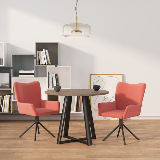Esszimmerstühle 2 Stk. Drehbar Rosa Samt - Pazzar.ch