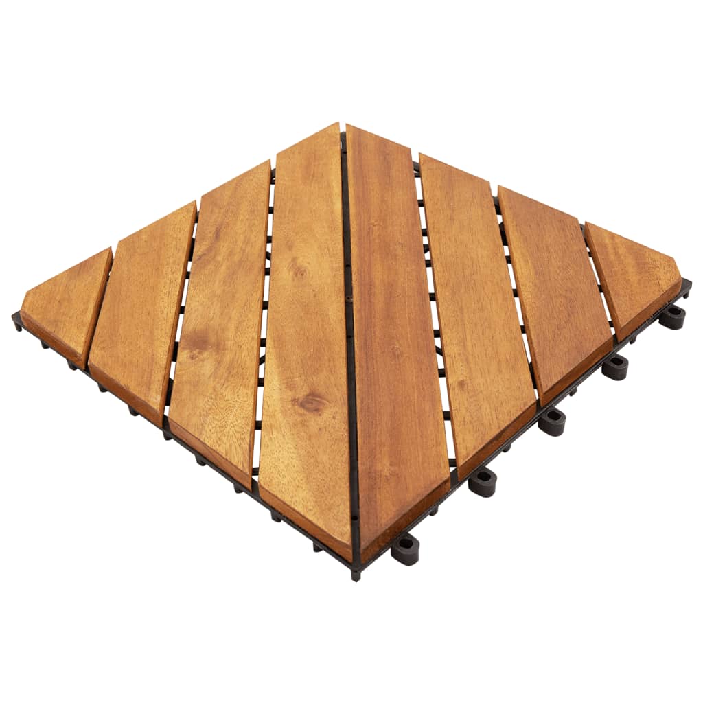 Terrassenfliesen 20 Stk. Weiß 30x30 cm Massivholz Akazie - Pazzar.ch