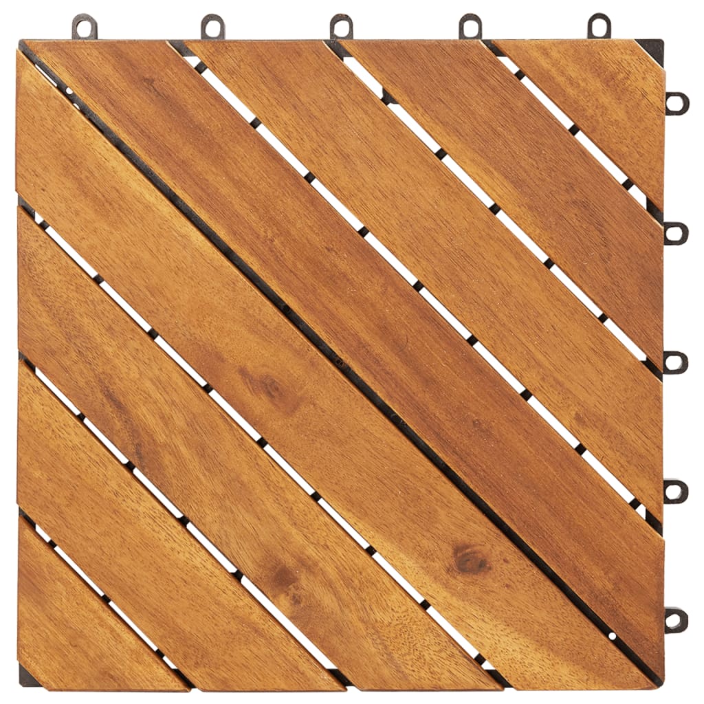 Terrassenfliesen 20 Stk. Weiß 30x30 cm Massivholz Akazie - Pazzar.ch