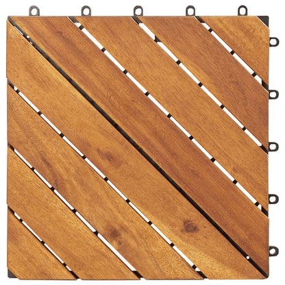 Terrassenfliesen 20 Stk. Weiß 30x30 cm Massivholz Akazie - Pazzar.ch