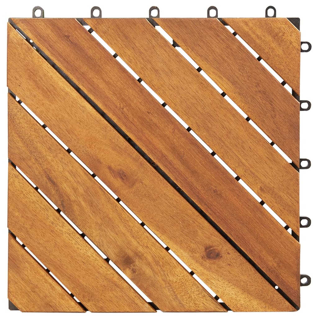 Terrassenfliesen 30 Stk. Braun 30x30 cm Massivholz Akazie - Pazzar.ch