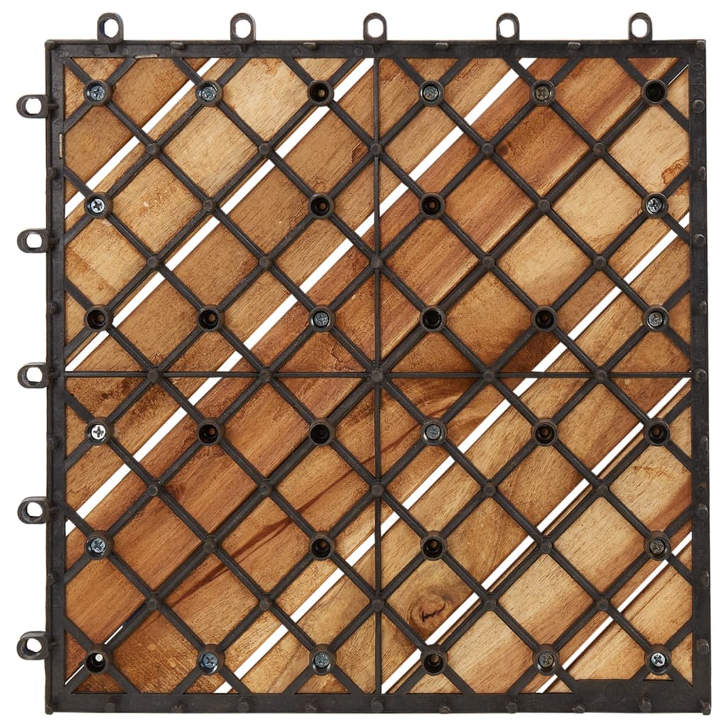 Terrassenfliesen 30 Stk. Braun 30x30 cm Massivholz Akazie - Pazzar.ch