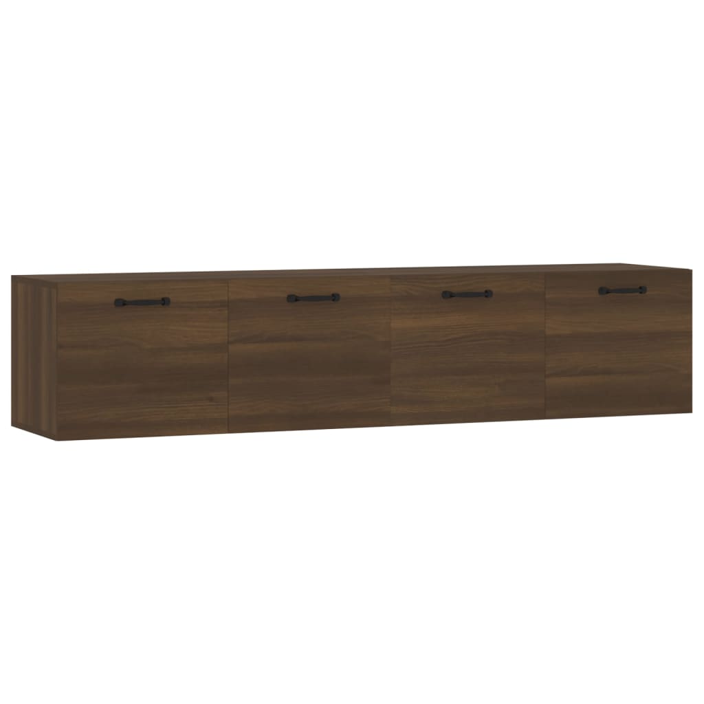 Wandschränke 2Stk Braun Eichen-Optik 60x36,5x35cm Holzwerkstoff - Pazzar.ch
