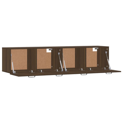 Wandschränke 2Stk Braun Eichen-Optik 60x36,5x35cm Holzwerkstoff - Pazzar.ch
