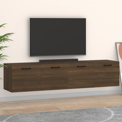 Wandschränke 2Stk Braun Eichen-Optik 60x36,5x35cm Holzwerkstoff - Pazzar.ch
