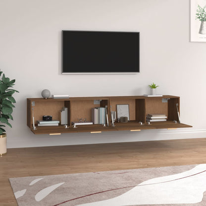 Wandschränke 2 Stk. Braun Eichen-Optik 100x36,5x35 cm - Pazzar.ch