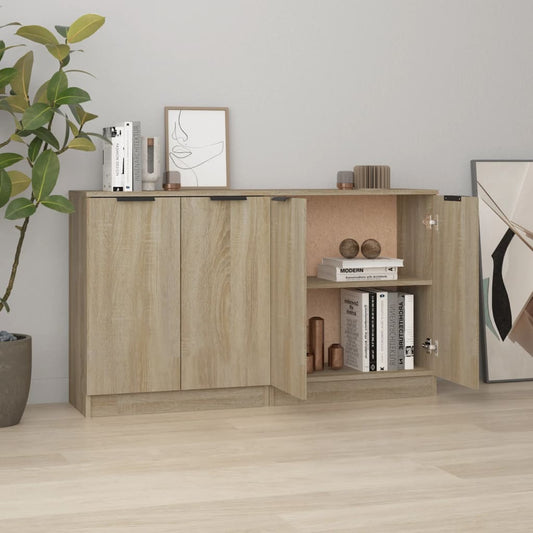 Sideboards 2 Stk. Sonoma Eiche 60x30x70 cm Holzwerkstoff - Pazzar.ch