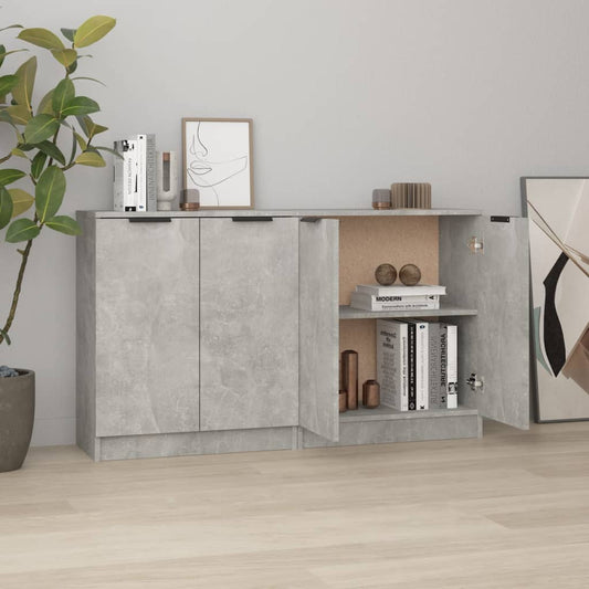 Sideboards 2 Stk Betongrau 60x30x70 cm Holzwerkstoff - Pazzar.ch