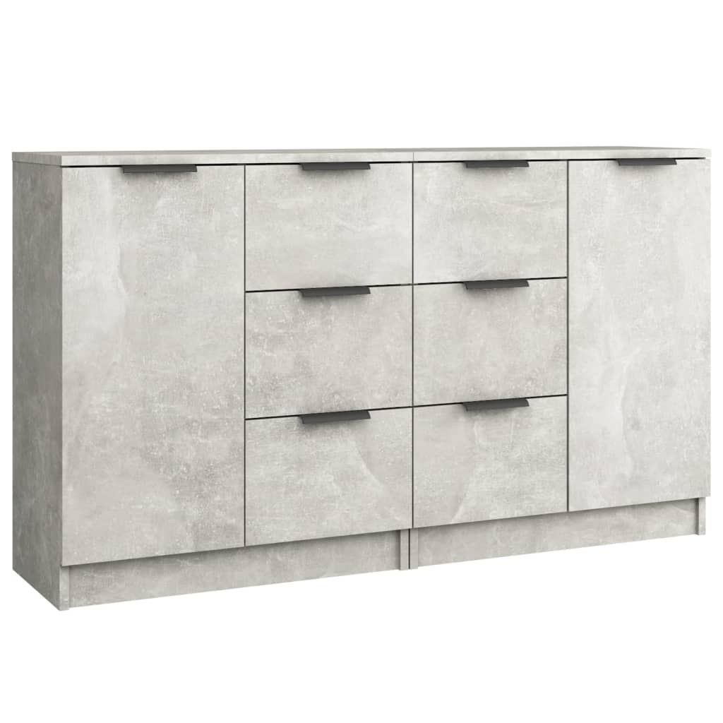 Sideboards 2 Stk. Betongrau 60x30x70 cm Holzwerkstoff - Pazzar.ch