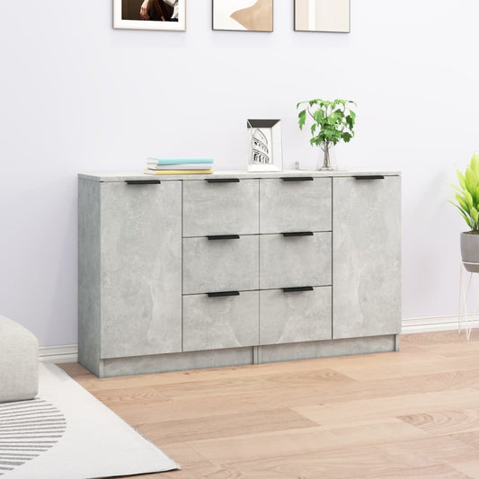 Sideboards 2 Stk. Betongrau 60x30x70 cm Holzwerkstoff - Pazzar.ch