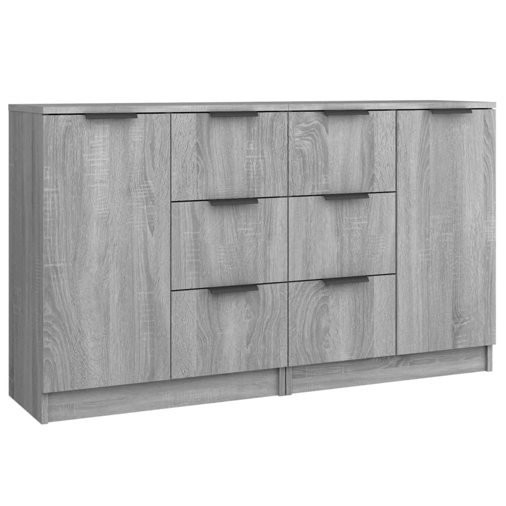 Sideboards 2 Stk. Grau Sonoma 60x30x70 cm Holzwerkstoff - Pazzar.ch