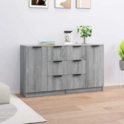 Sideboards 2 Stk. Grau Sonoma 60x30x70 cm Holzwerkstoff - Pazzar.ch