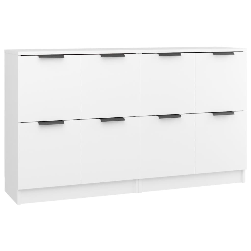 Sideboards 2 Stk. Weiß 60x30x70 cm Holzwerkstoff - Pazzar.ch