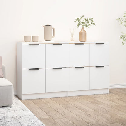 Sideboards 2 Stk. Weiß 60x30x70 cm Holzwerkstoff - Pazzar.ch