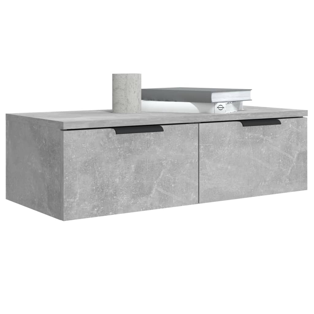 Wandschränke 2 Stk. Betongrau 68x30x20 cm Holzwerkstoff - Pazzar.ch
