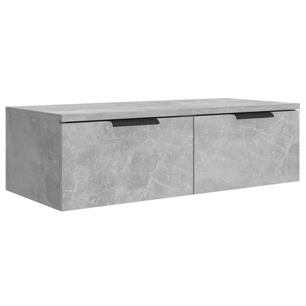 Wandschränke 2 Stk. Betongrau 68x30x20 cm Holzwerkstoff - Pazzar.ch
