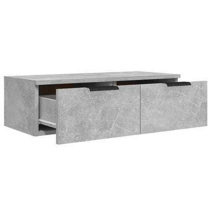 Wandschränke 2 Stk. Betongrau 68x30x20 cm Holzwerkstoff - Pazzar.ch