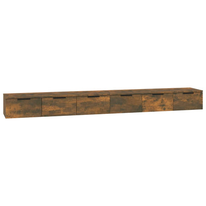 Wandschränke 2 Stk. Räuchereiche 102x30x20 cm Holzwerkstoff - Pazzar.ch
