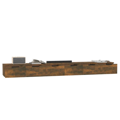 Wandschränke 2 Stk. Räuchereiche 102x30x20 cm Holzwerkstoff - Pazzar.ch