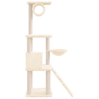 Kratzbaum mit Sisal-Kratzsäulen Creme 131 cm - Pazzar.ch