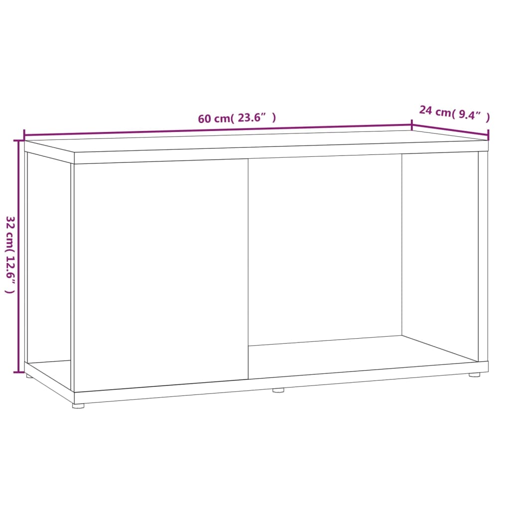 TV-Schrank Räuchereiche 60x24x32 cm Holzwerkstoff - Pazzar.ch