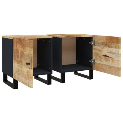 Nachttische 2 Stk. 40x33x46 cm Massivholz Mango - Pazzar.ch