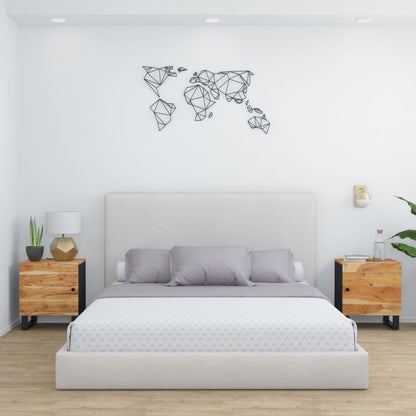 Nachttische 2 Stk. 40x33x46 cm Massivholz Akazie - Pazzar.ch