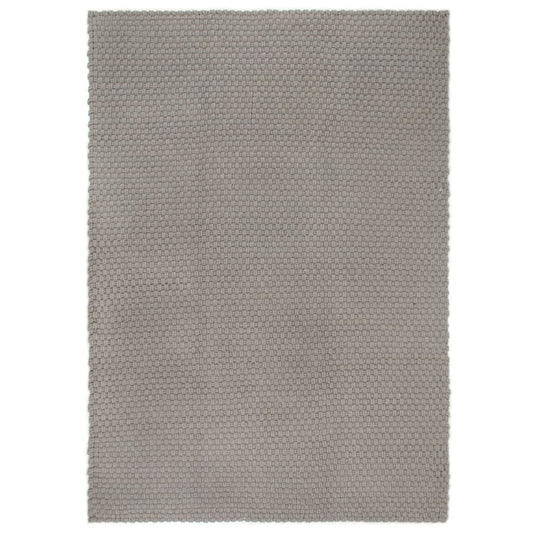 Teppich Rechteckig Grau 160x230 cm Baumwolle - Pazzar.ch