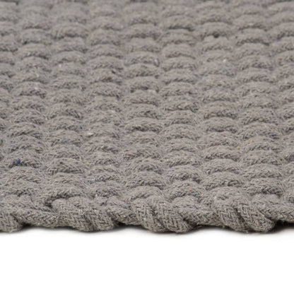 Teppich Rechteckig Grau 160x230 cm Baumwolle - Pazzar.ch