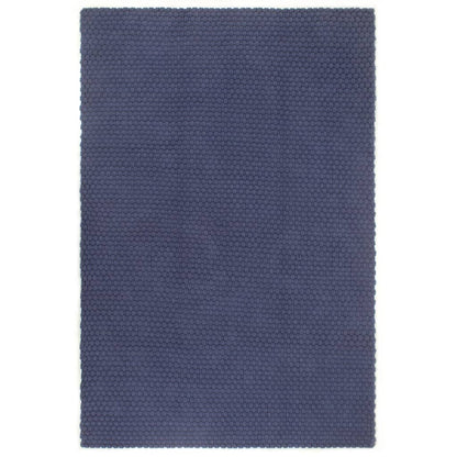 Teppich Rechteckig Marineblau 160x230 cm Baumwolle - Pazzar.ch