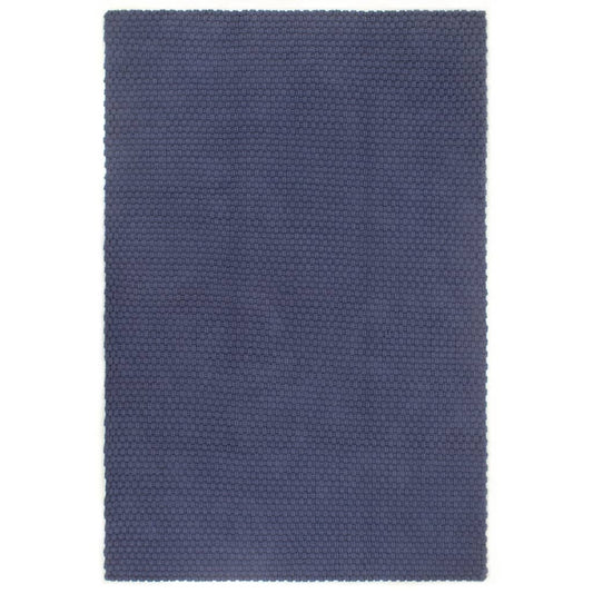 Teppich Rechteckig Marineblau 160x230 cm Baumwolle - Pazzar.ch