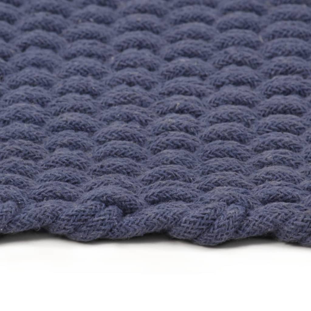 Teppich Rechteckig Marineblau 160x230 cm Baumwolle - Pazzar.ch