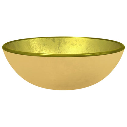 Waschbecken Hartglas 35x12 cm Golden - Pazzar.ch
