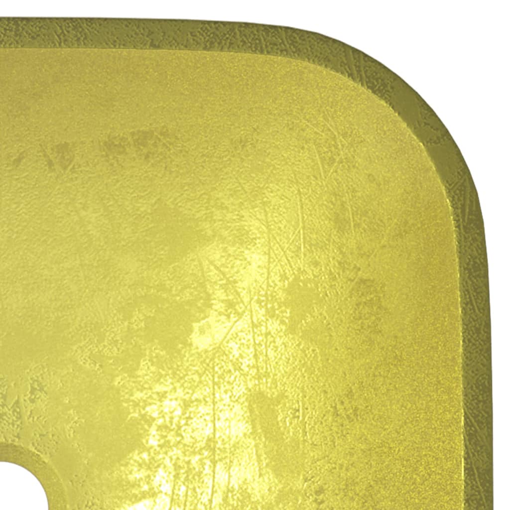 Waschbecken Glas 42x42x14 cm Gold - Pazzar.ch