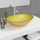 Waschbecken Glas 50x37x14 cm Gold