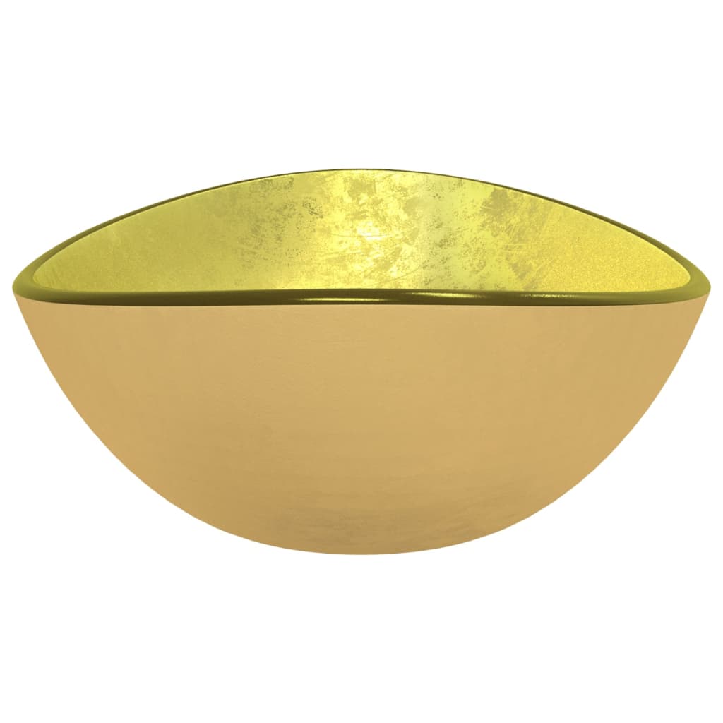 Waschbecken Hartglas 54,5x35x15,5 cm Golden - Pazzar.ch